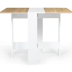 Table console bois blanc et imitation hêtre