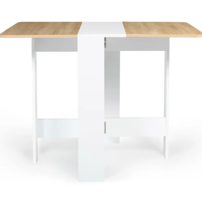 Table console bois blanc et imitation hêtre