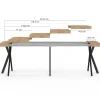 Table console extensible 10 personnes 235 cm coloris bois et noir