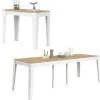 Table console extensible 10 personnes 235 cm bois et façon hêtre