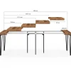 Table console extensible 10 personnesdesign industriel 235 cm