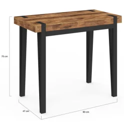 Table console extensible 10 personnesdesign industriel 235 cm