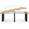 Table console extensible bois et noir