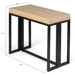 Table console extensible TORONTO 14 personnes 300 cm design industriel