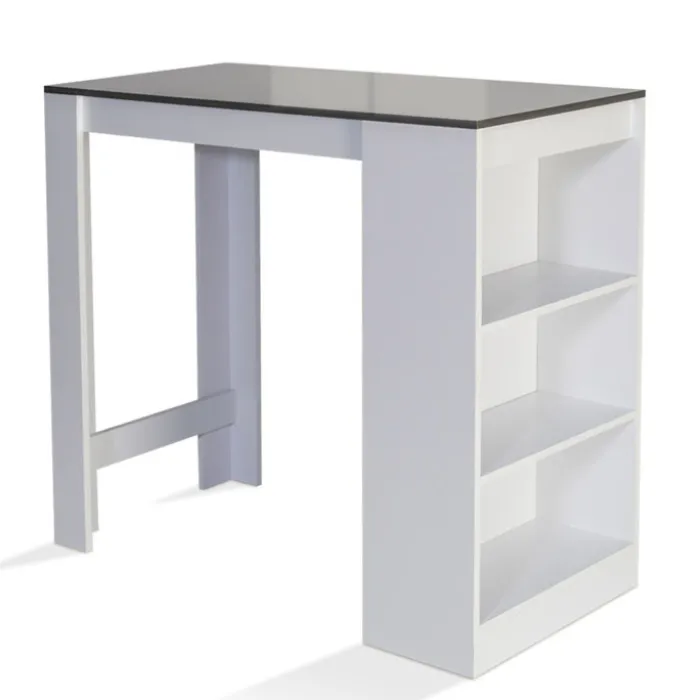 Table de bar haute 2 à 4 personnes avec rangement