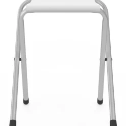 Table de camping pliante à hauteur réglable avec 6 tabourets blanc