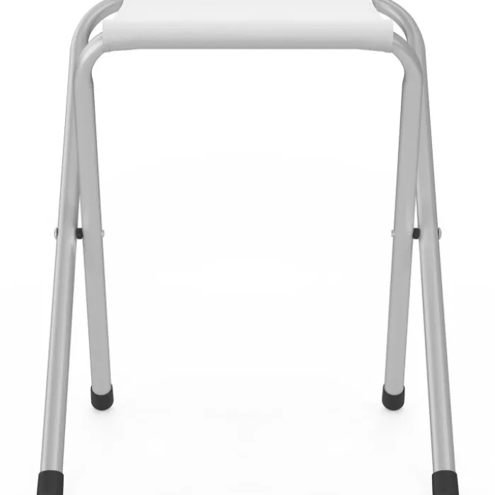 Table de camping pliante à hauteur réglable avec 6 tabourets blanc