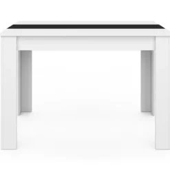 Table de cuisine 4 personnes blanche et noire