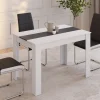 Table de cuisine 4 personnes blanche et grise