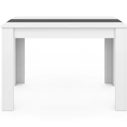 Table de cuisine 4 personnes blanche et grise