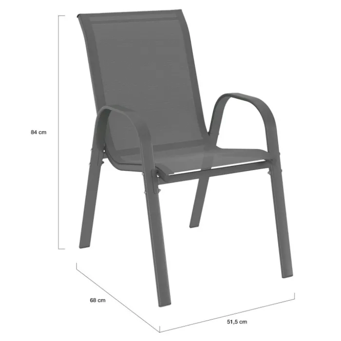 Table de jardin extensible 12 places grise avec chaises
