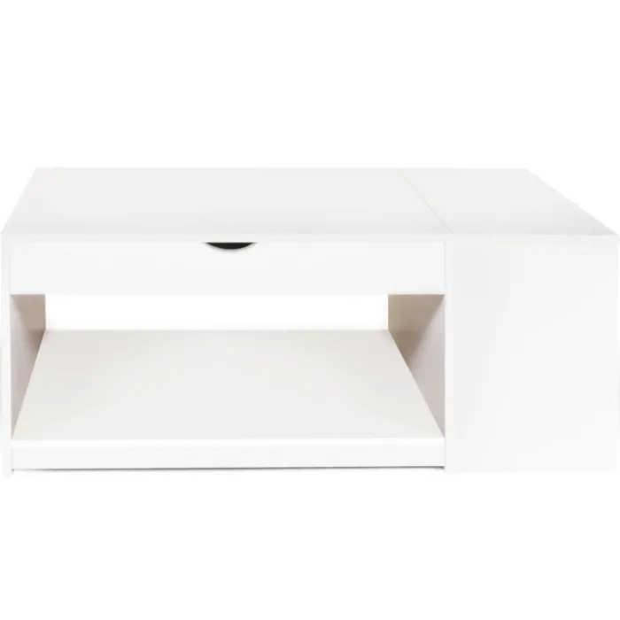Table de salon avec plateau relevable blanche