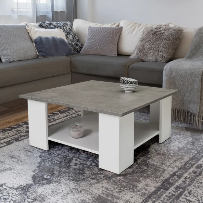 Table de salon imitation béton