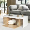 Table de salon rotative avec coffre de rangement