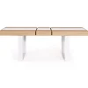 Table extensible 4 à 8 personnes bois et blanc