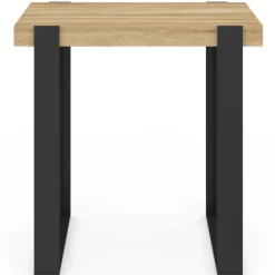 Table haute mange debout noir et bois 90 cm