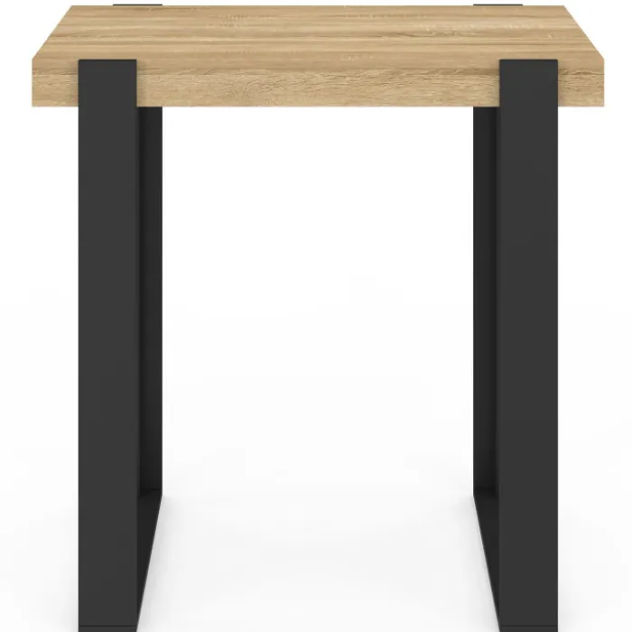 Table haute mange debout noir et bois 90 cm