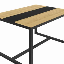 Table industrielle bois et métal 6 personnes 120 cm