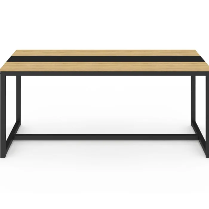 Table industrielle bois et métal 8 personnes 180 cm