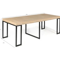 Table industrielle extensible 10 personnes 235 cm