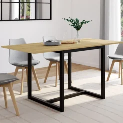 Table industrielle extensible 6-8 personnes 160 cm