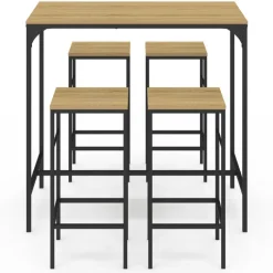Table mange debout style industriel avec tabourets
