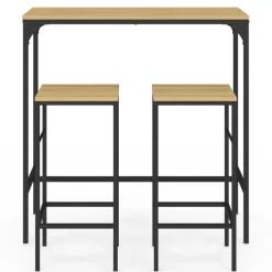 Table mange-debout style industriel avec 2 tabourets
