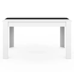 Table noire et blanche 6 personnes