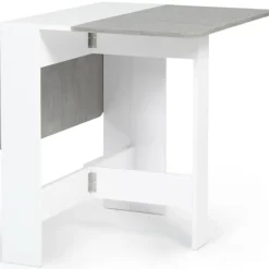 Table pliante design blanche et grise