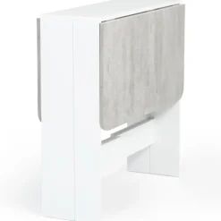 Table pliante design blanche et grise