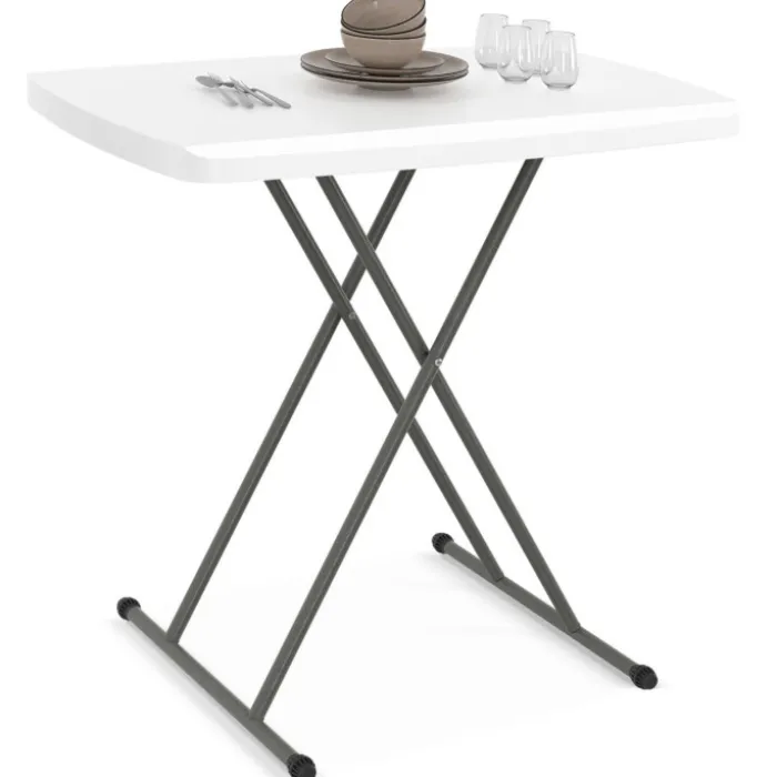 Table pliante portable 77 cm hauteur réglable pour camping ou réception