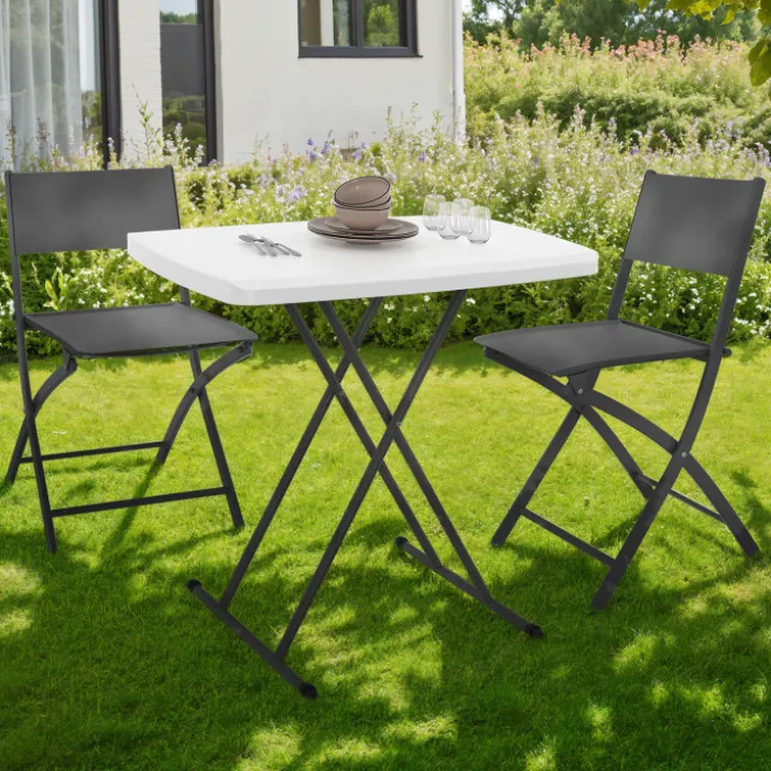 Table pliante portable 77 cm hauteur réglable pour camping ou réception