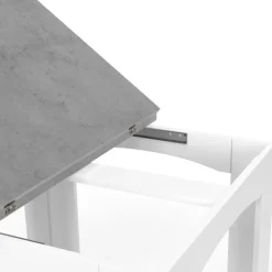 Table salle à manger extensible façon béton ciré