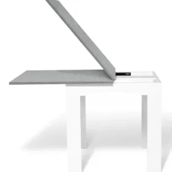 Table salle à manger extensible façon béton ciré