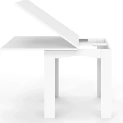 Table salle à manger extensible blanche