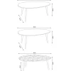 Tables basses de salon gigognes scandinaves ovales