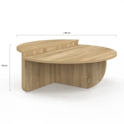 Tables basses rondes hêtre