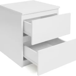 Tables de chevet bois blanc avec tiroirs