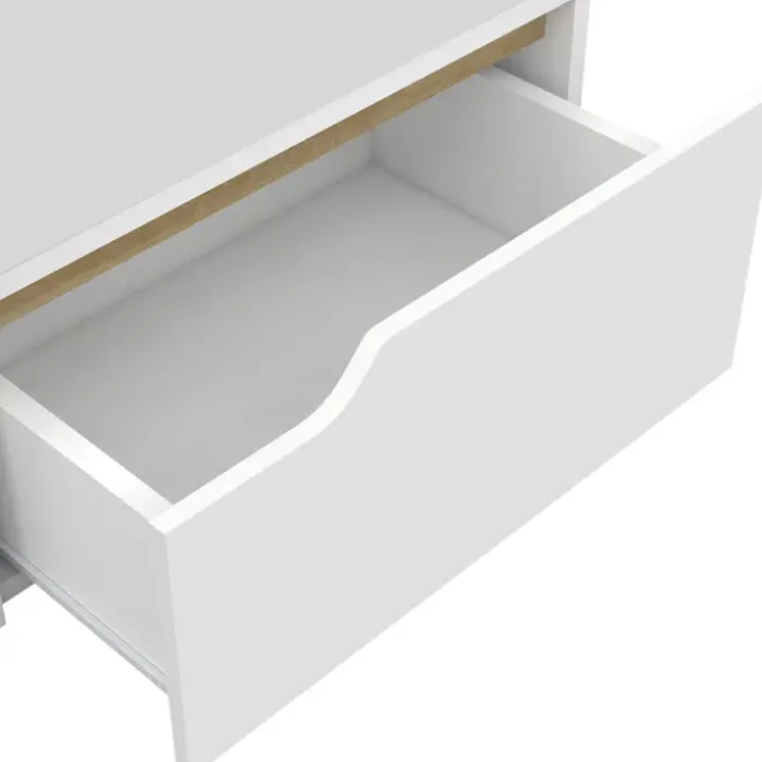 Tables de chevet murales suspendues blanches : lot de 2