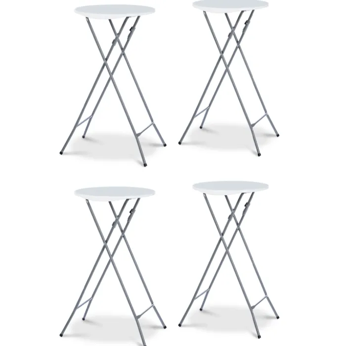 Tables mange-debout pliantes avec housse noire