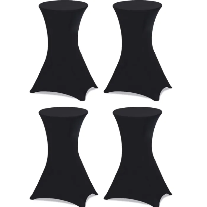 Tables mange-debout pliantes avec housse noire