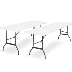 Tables pliantes d'extérieur 180 cm blanche