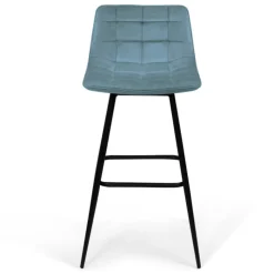 Tabourets de bar en velours multicolore