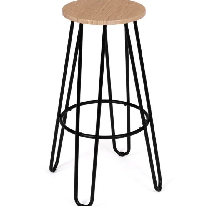 Tabourets de bar industriel bois et métal