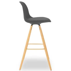 Tabourets de bar mix color gris, blanc et noir : lot de 4