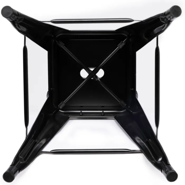 Tabourets de bar métal noir avec dossier