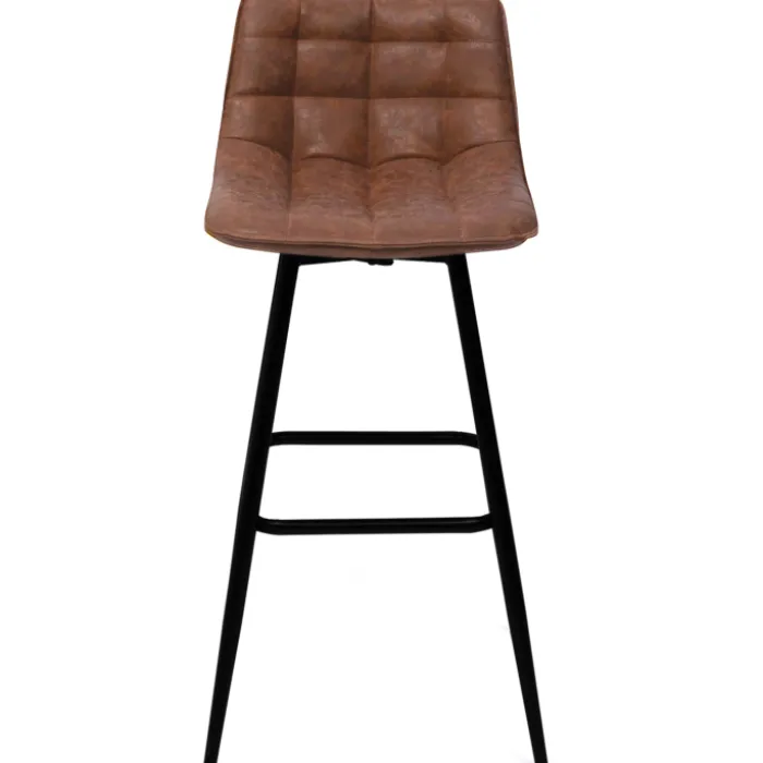 Tabourets de bar vintage marron vieilli