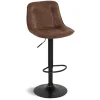 Tabourets réglables en hauteur marron