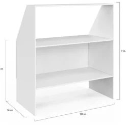 Étagère sous pente blanche 2 niveaux