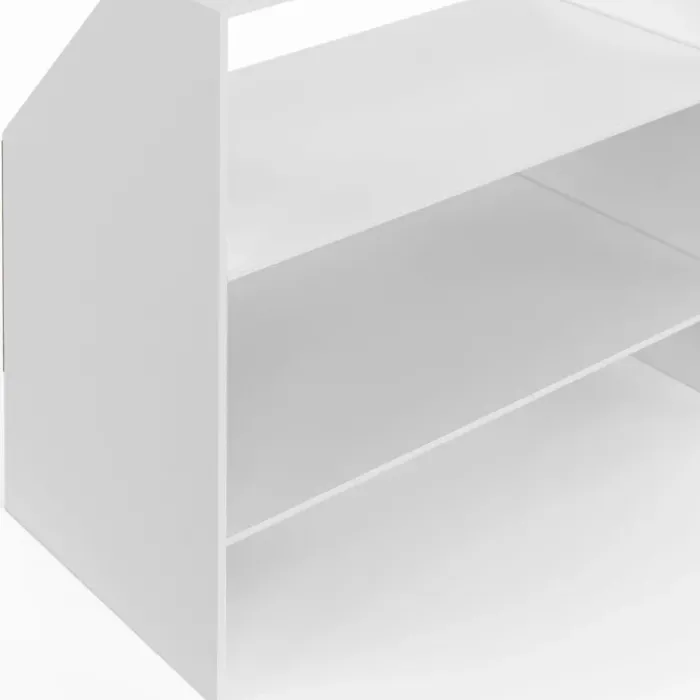 Étagère sous pente blanche 2 niveaux